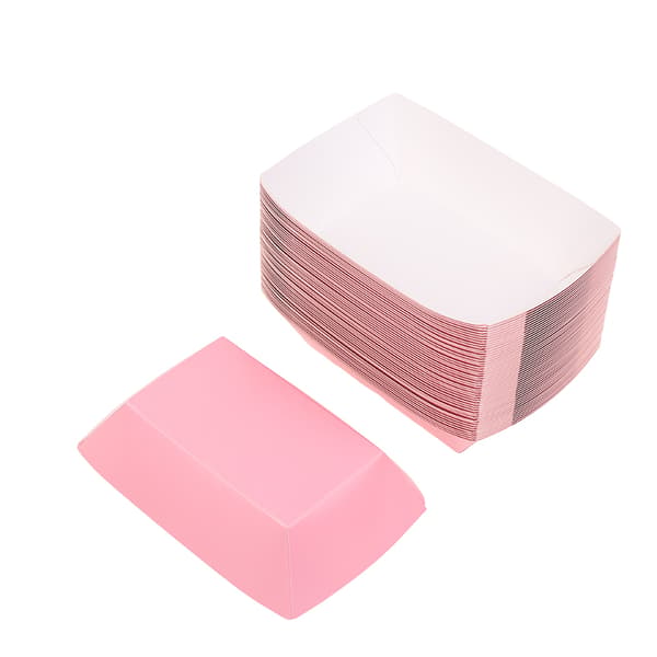 50 st färgglada båtformade tråg i kraftpapper, engångsbåtar i papper Pink 50pcs