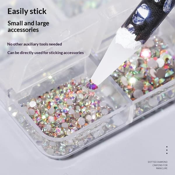 Neglekunst Dotting Crayon Rhinestone Picker Kontaktløs Opptak T 7