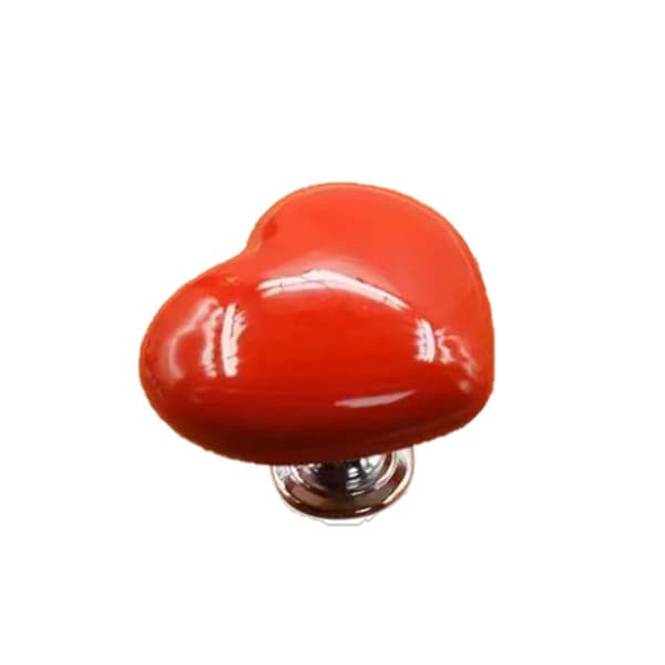 Håndtag Toilet Trykknap Hjerteformet Press Tank Push Switch Red