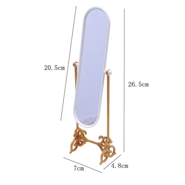 Dukkehus Roterende Fitting Room Dressing Speil For Doll Access