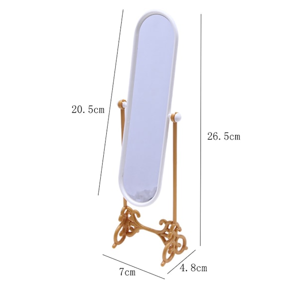 Dukkehus Roterende Fitting Room Omklædningsspejl Til Dukker Access