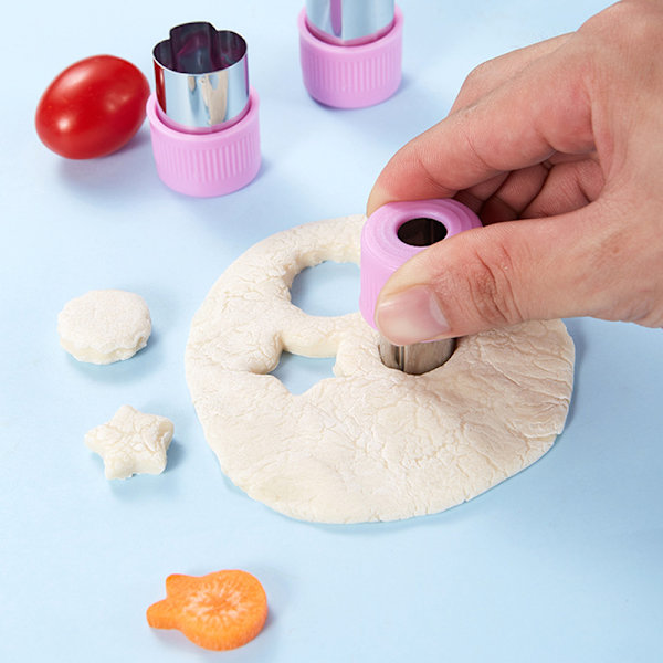 Vegetable Fruit ter ruostumattomasta teräksestä valmistetut kukat sarjakuvan muotoinen mold 3pcs-Purple