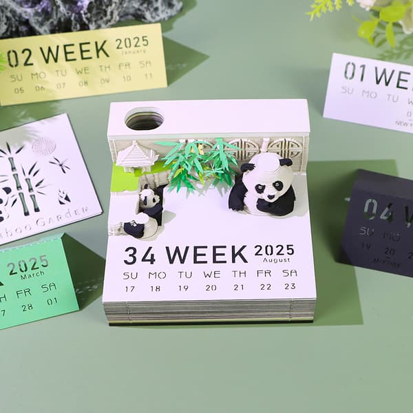 Time Piece Kalender 2026 Skrivebordskalender 3D Avrivningskalender Pa A