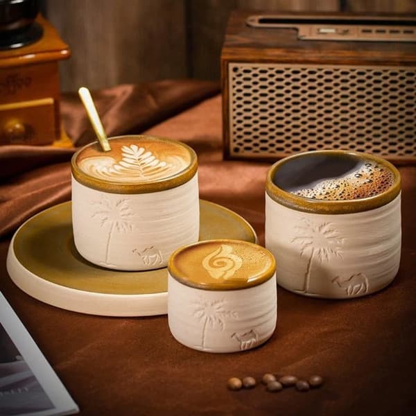 Vintage kaffemugg 100 ml 180 ml 230 ml keramik tekopp - Stil Ca StyleB L