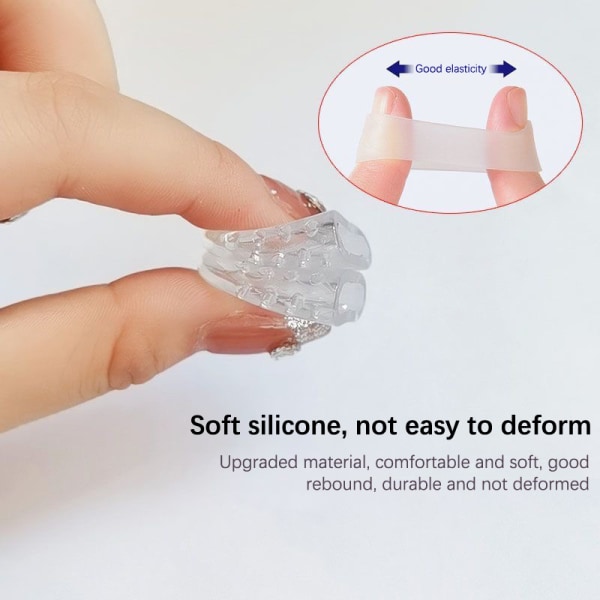10 stk silikone tåhættebeskyttere Anti-friktion Åndbar