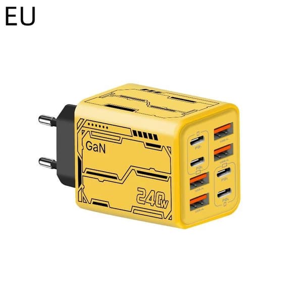 8-in-1 GaN USB C -pöytälaturi 240W pikalatauspuhelinsovitin A6