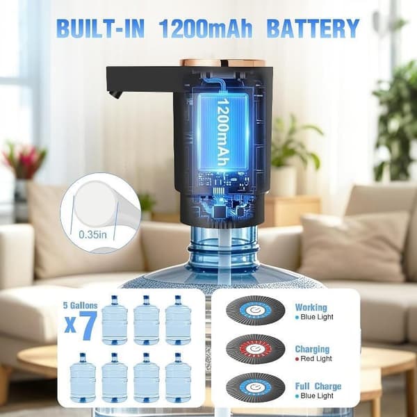 Elektrisk Vattendispenserpump med Dubbla Pipar White