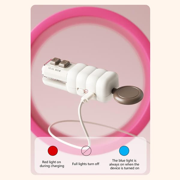 Miniposeforsegler med kutter og magnet White