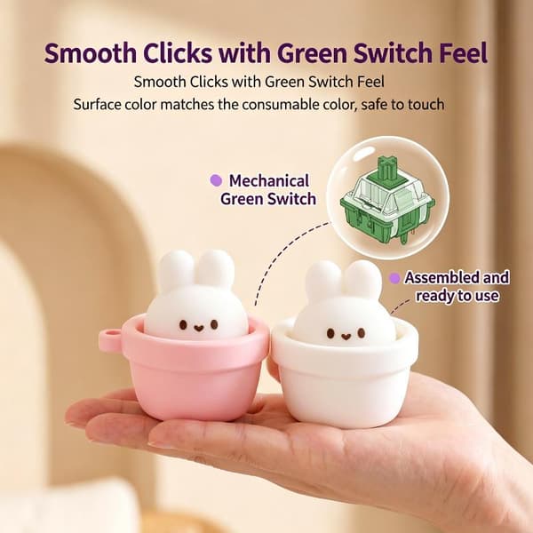 Fingerknapp Klicker Fidget Nyckelring Mjuk Långsam Återfjädring Anti-stress A2