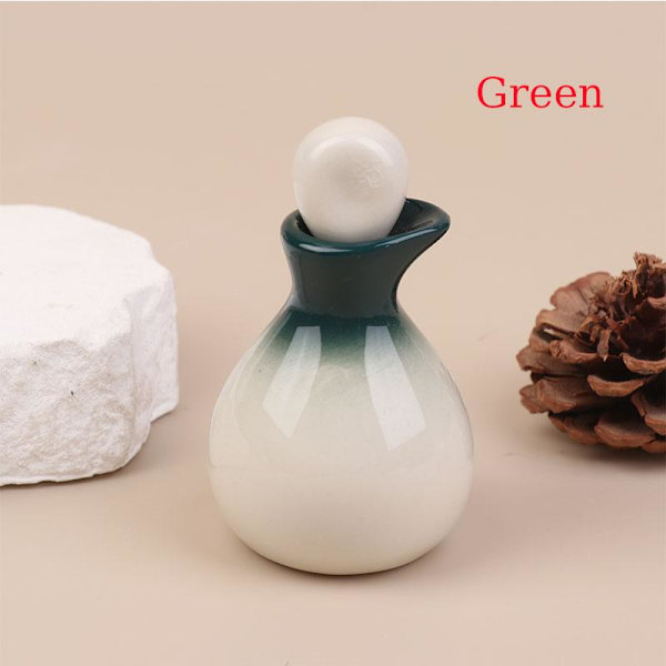60 ml keramisk doft eterisk oljeflaska aromaterapi tom Green