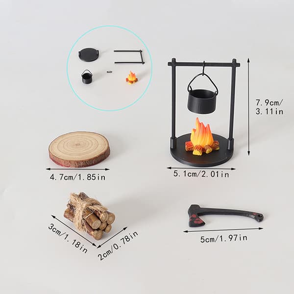 Miniatyr bål og tekanne B