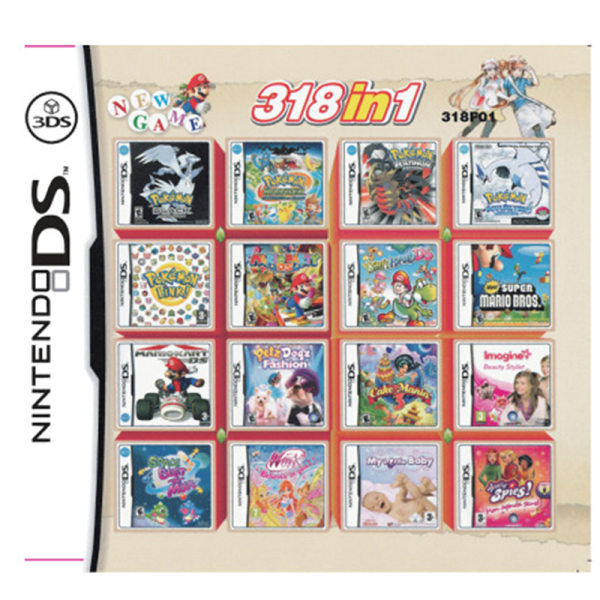 Kompilasjonsspillkassettkort for Nintendos DS 3DS 2DS Super F