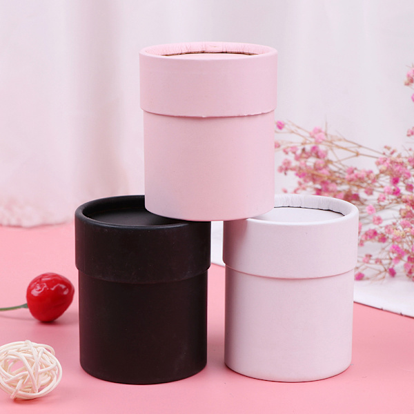 1 Stk Mini Blomsterspand Rund Kramspand DIYGaveæske Cylindrisk Black