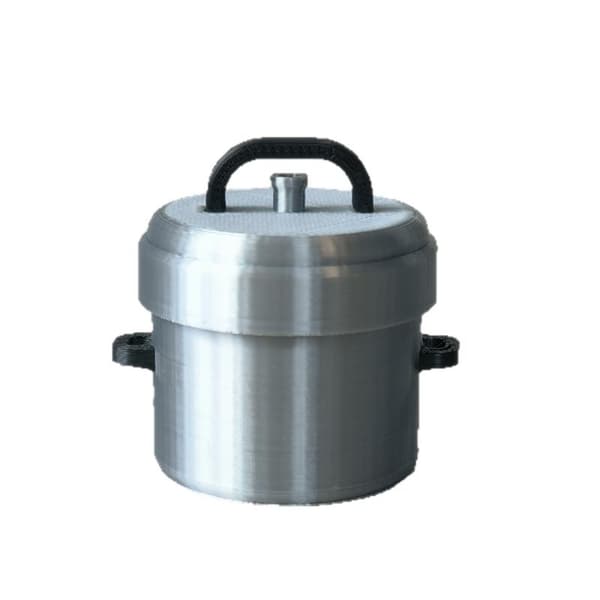 Trykkoker 3D-print dekompresjonsknapp fingerklikker Silver