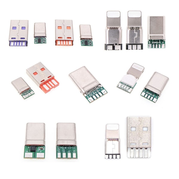 Hurtig opladning Type-C USB 5A hanstiksvejsning med USB OTG D A2