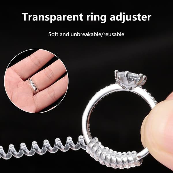 Ringstørrelsesreduceringsværktøjer Spiral fjederbaserede ringe justerer usynligt 11
