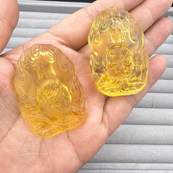 Ksitigarbha Bodhisattva Vedhæng Halskæde Buddha Lykke Amulet Pe A2