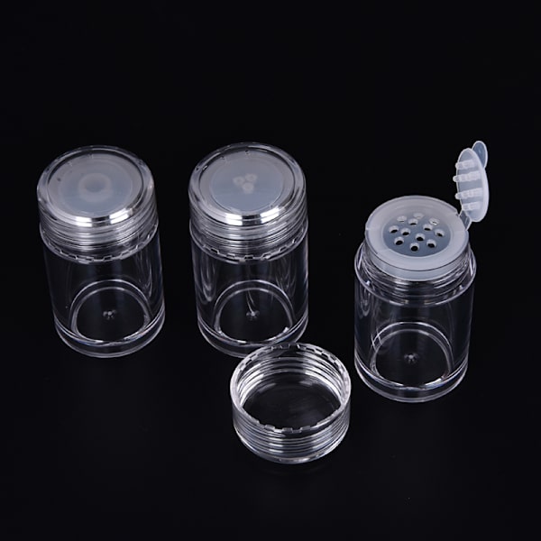 1 stk. 10 ml tomme kosmetiske sigte løs pudderkrukker beholder skrue 12 Hole