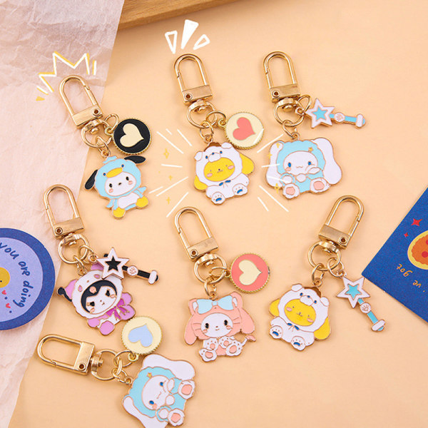 Kawaii Cinnamoroll Nyckelring Sanrio Anime My Melody e Cartoon He A10