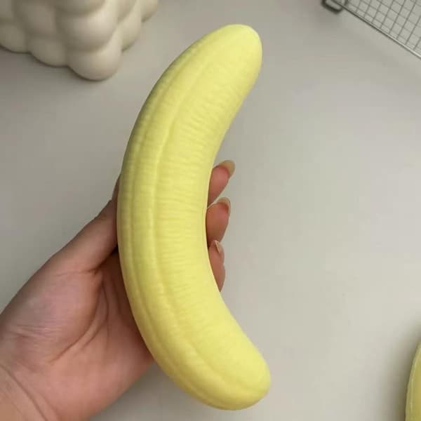 Bananmassa Leksak PU Långsam Återhämtning Sensorisk Fidgetboll för Vuxna