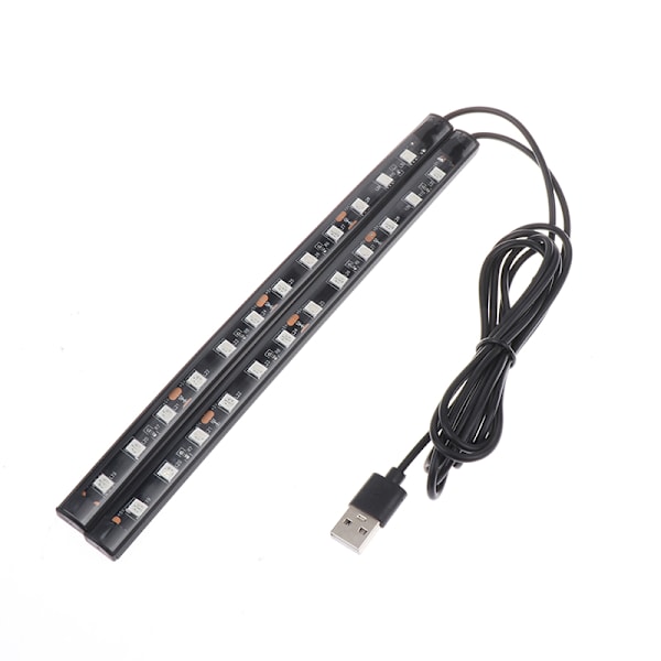 24 LED One Tow To ensfargede bilfotgulv dekorasjonspærer Purple USB
