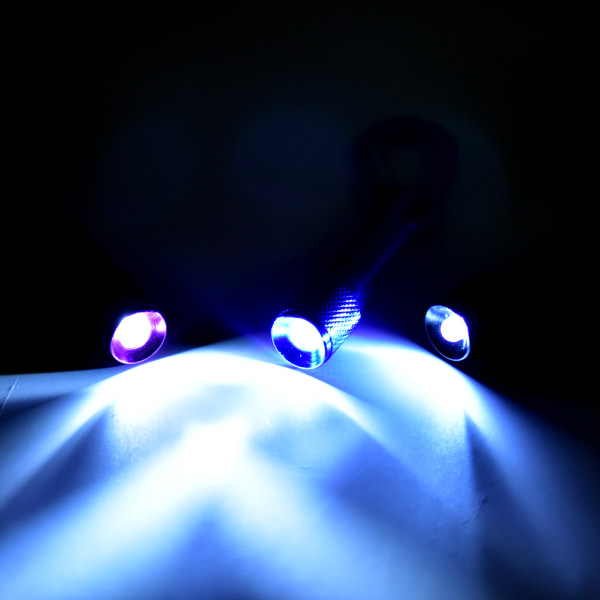Mini Ficklampa Nyckelring LED Pocket Torch Light Ficklampa Purple