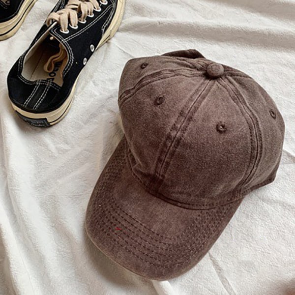 Nye baseballcapser for menn og kvinner Justerbar Casual Cotton Sun Coffee