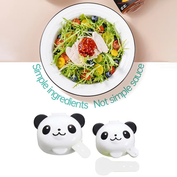 2 stk. Mini krydderiflaske til salatdressing Ketchup glasdispenser 2pcs/set