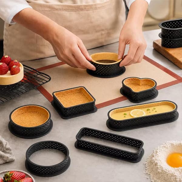 1 stk husholdnings DIY tertering non-stick perforert kake pai mous A1