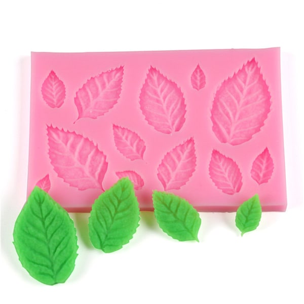 Bladformet silikonform Blader Kakedekor Fondant Cookies Mou