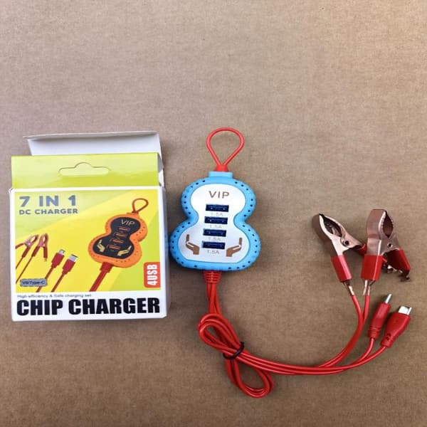 1 stk 4/5USB Clipoplader USB-interface Universal Batteri Telefon A1