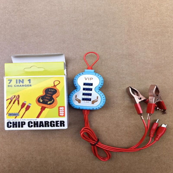 1 stk 4/5USB Clipoplader USB-interface Universal Batteri Telefon A3
