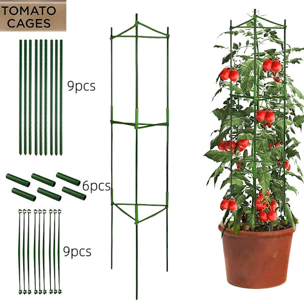 DIY Växtstöd Tomatstöd Plastbelagd Stål T 2 Layers
