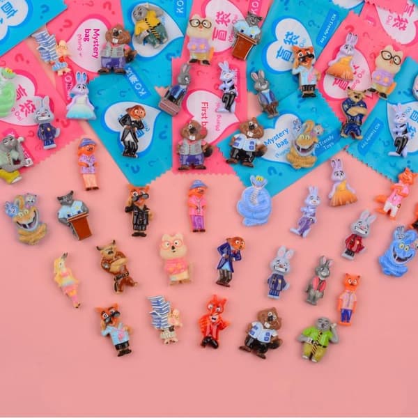 10 st tecknad Zootopia Blind Bag Nyckelring Överraskning Blind Bag Ki A2