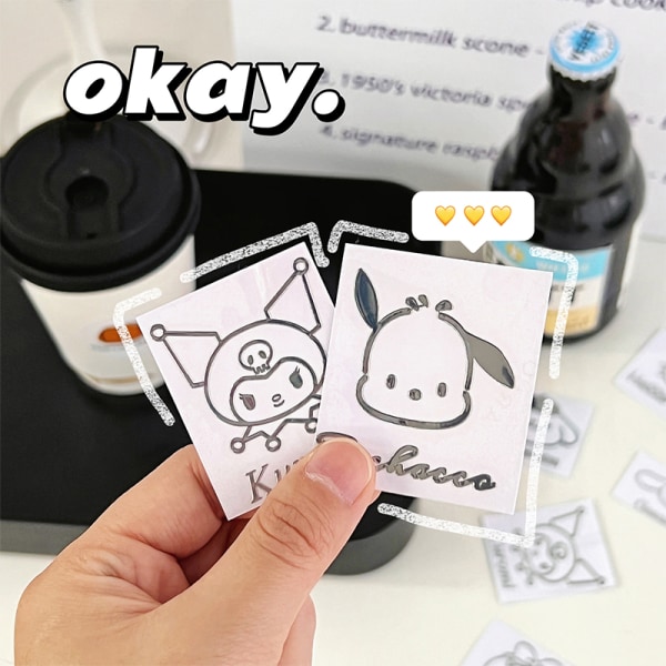 Metal Sticker Cartoon e Dekorative Water Cup Mobiltelefon Water A2