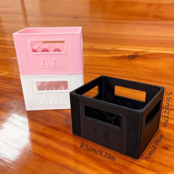 1 stk 3D-printet AAA/AA batterioppbevaringsboks 30/20 rom P A6