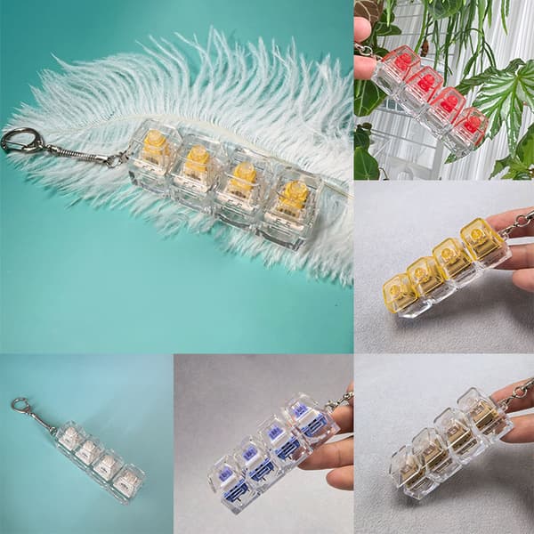 LED-knapptangentleksaker Mekanisk tangentbordsaxeltester Avlastning O With lights