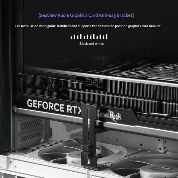 1 st justerbar GPU-hållare 6-96 mm datorgrafikkortshållare Black
