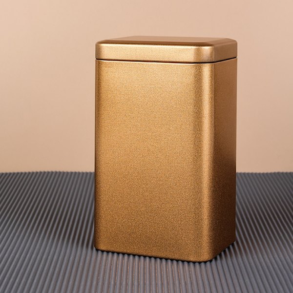 Metallinen Retro Square Tea CAN Säilytyskotelo case Packagi Rose Gold