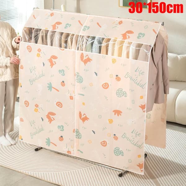 Kläder Dammskydd Kostym Bröllopsklänning Förvaring Skydda Hängande O 30x150cm