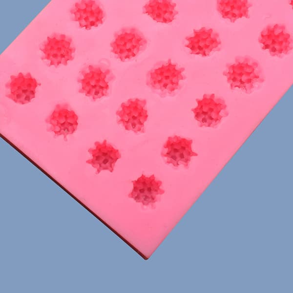 32-hulrom 3D Bringebær Silikonform Sjokolade Fondant Kake