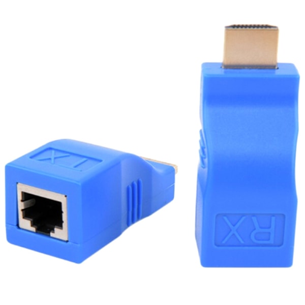 2 stk 1080P HDMI Extender til RJ45 Over Cat 6 Network LAN Etherne