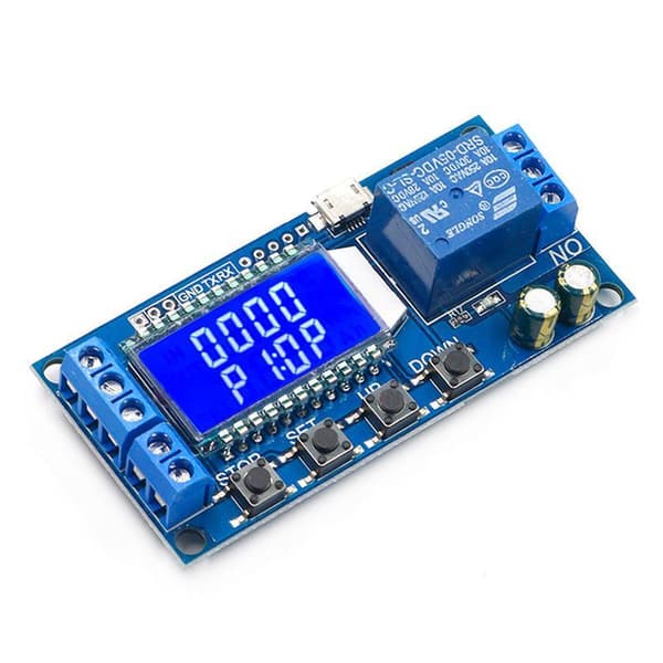 6-30V Micro USB Digital LCD Display Tidsforsinkelsesrelæmodul Con
