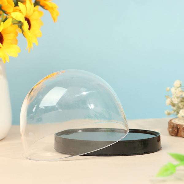 Rund Ellipse Støvklokke Deksel Plast Visningsboks Figur Mini A1