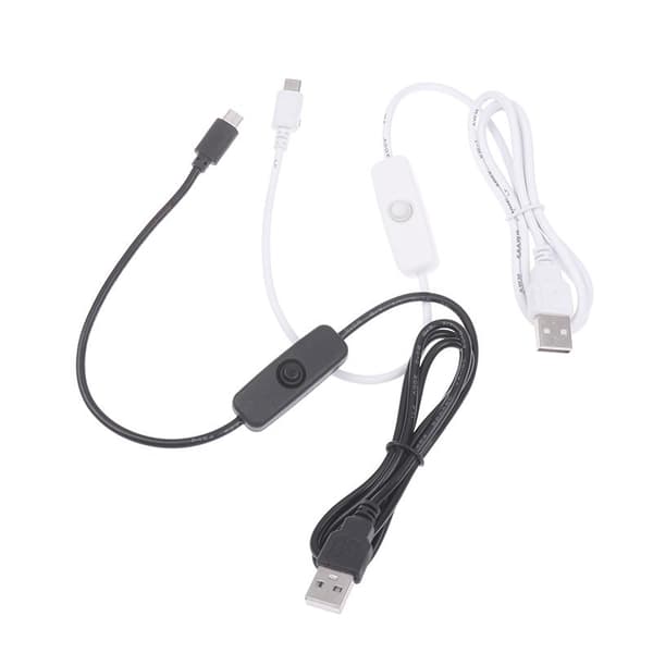 miniUSB-jatkokaapeli virtakytkimellä miniUSB-jatkoon White 1PC