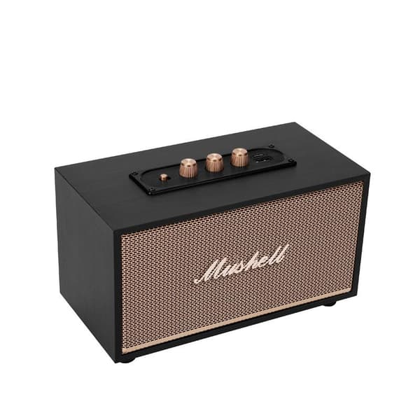 Retro bärbar Bluetooth-högtalare i trä och läder för utomhusbruk A2