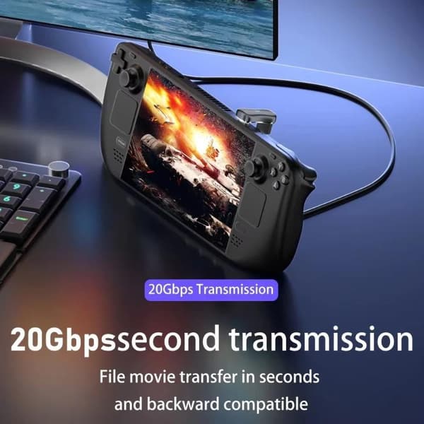 USB C-adapter Typ C hane till hona 20 Gbps PD 140W snabbladdning A2