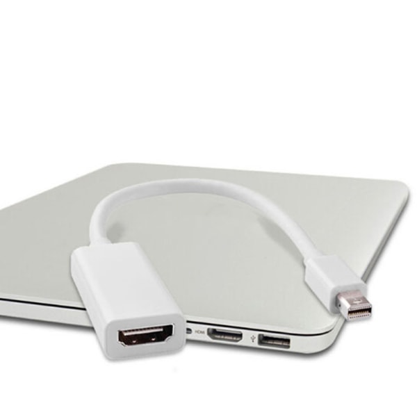 Mini DP Display Port Thunderbolt til HDMI adapterkabel for bok Black