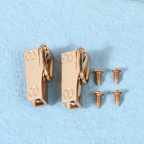 1 sett metallpose stropp sideanker spenne henger klemmer maskinvare Gold
