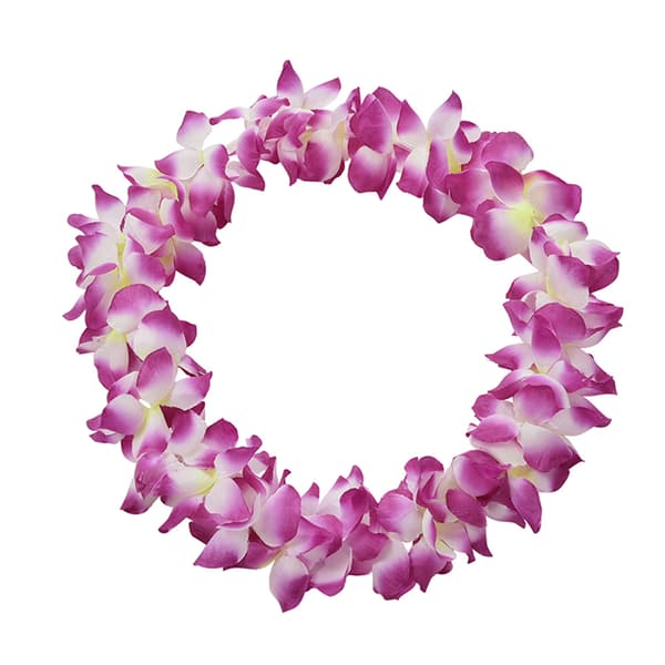 Hawaiianska Leis Simulerad Sidenblomma Leis Dansfest Maskerad Red